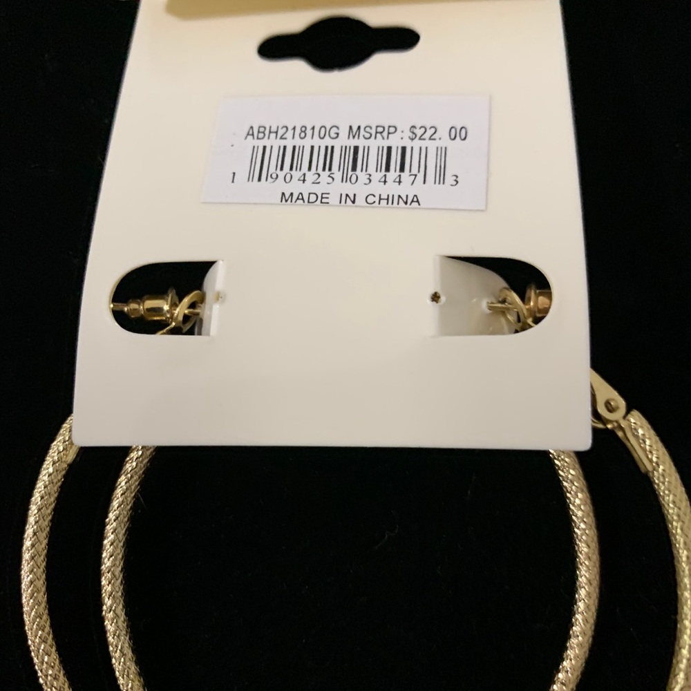 The Sak Gold Textured Hoop Earrings - Picture 3 of 3